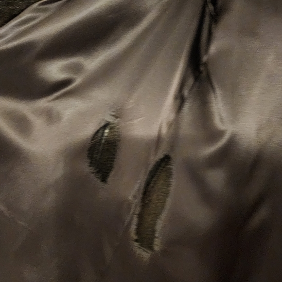 Dark brown faux fur 3/4 length women's coat - Picture 3 of 8